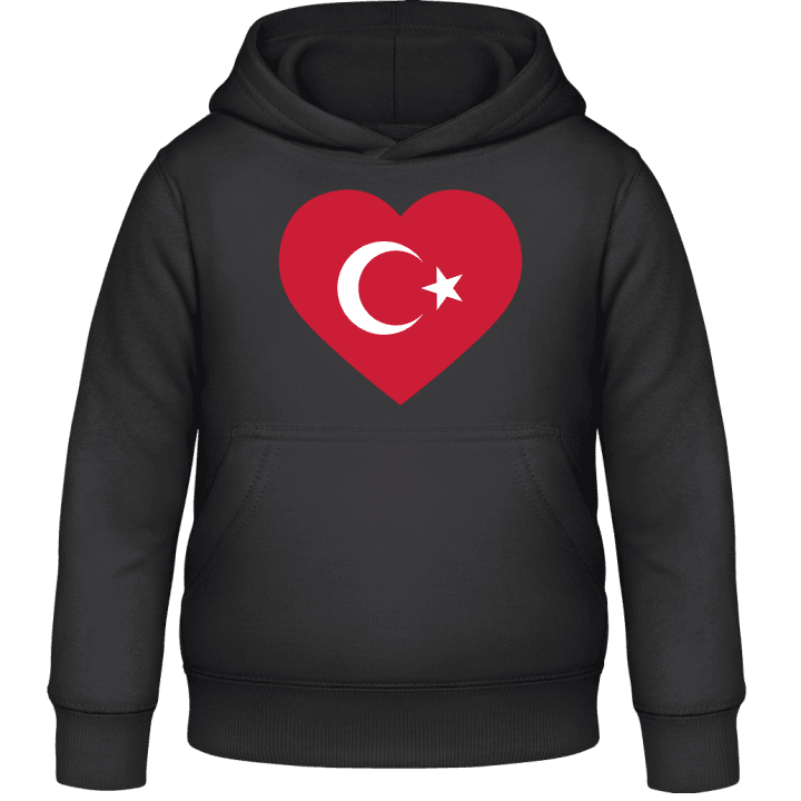 Turkey Heart Flag Kinder Kapuzenpulli contain pic