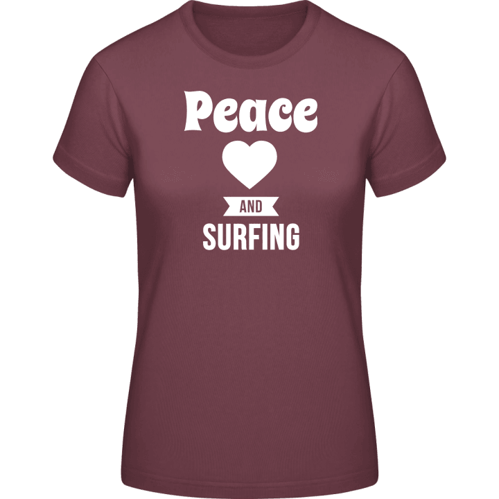 Peace Love And Surfing T-shirt för kvinnor 0 image