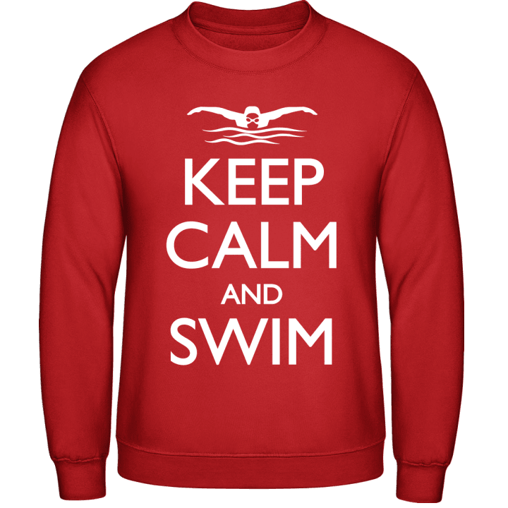 Keep Calm And Swim Sudadera contain pic
