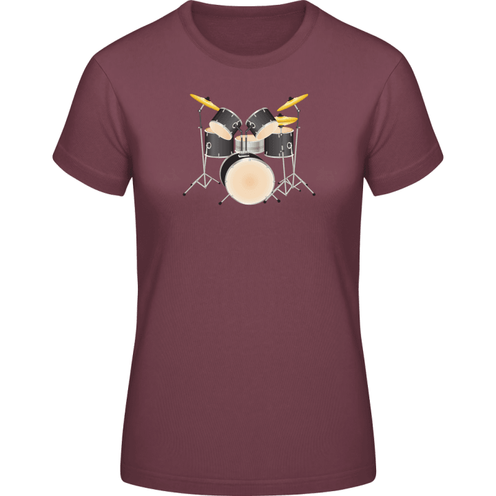 Schlagzeug Illustration Frauen T-Shirt contain pic