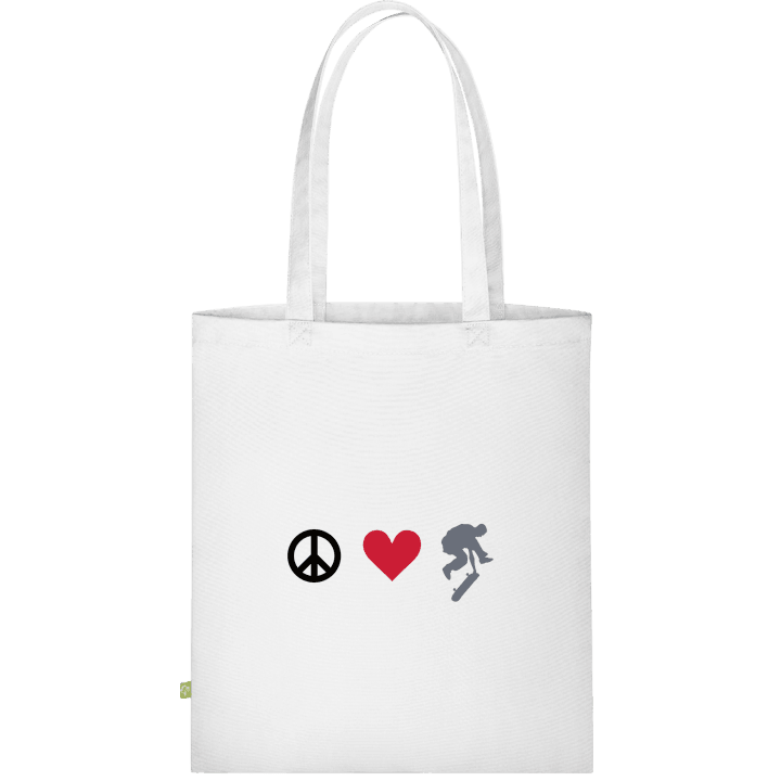Peace Love Skateboard Stofftasche contain pic