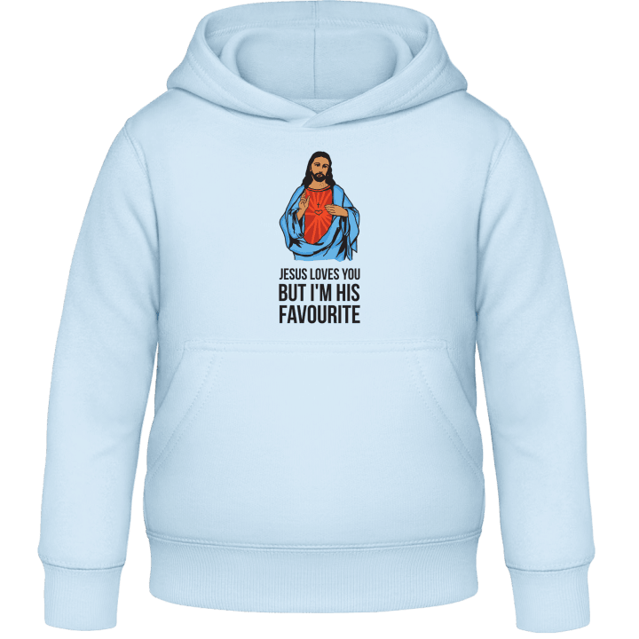 Jesus Loves You But I'm His Favourite Kids Hoodie contain pic