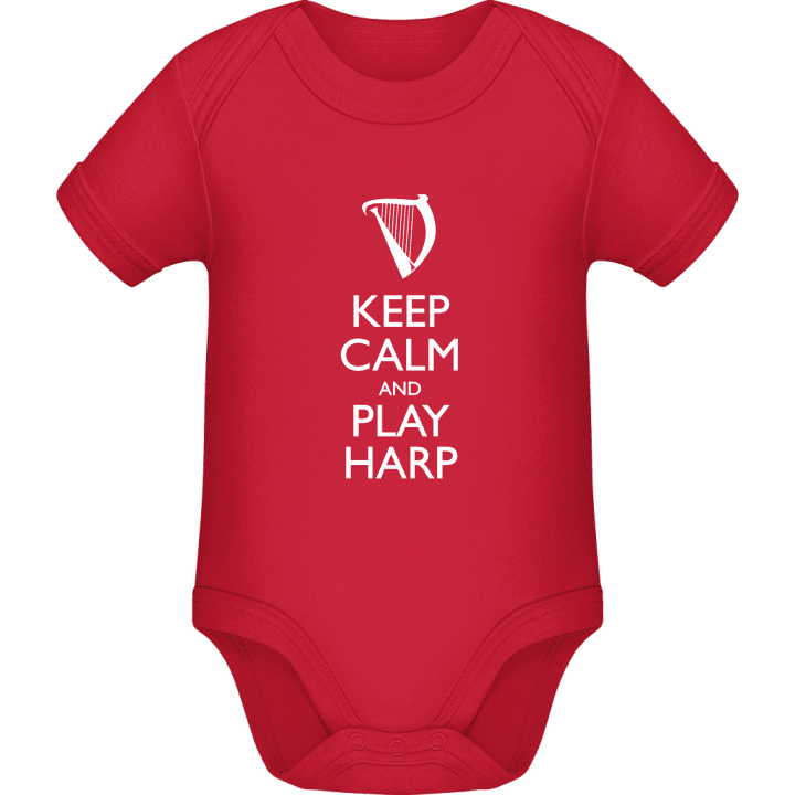 Keep Calm And Play Harp Baby Romper contain pic