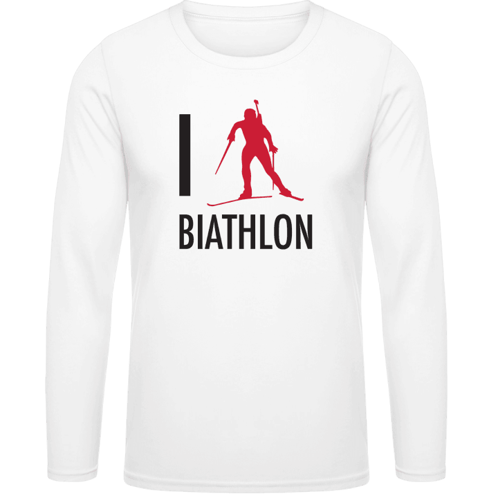 I Love Biathlon T-shirt à manches longues contain pic