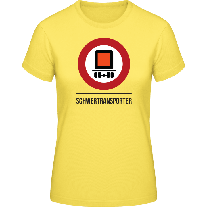 Schwertransporter Schild Vrouwen T-shirt contain pic