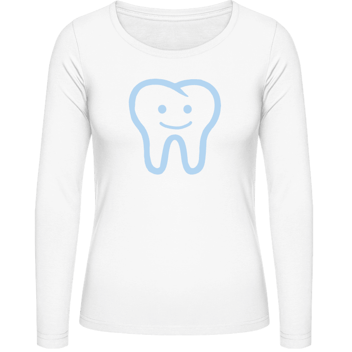 Happy Tooth Smiley Vrouwen Lange Mouw Shirt contain pic