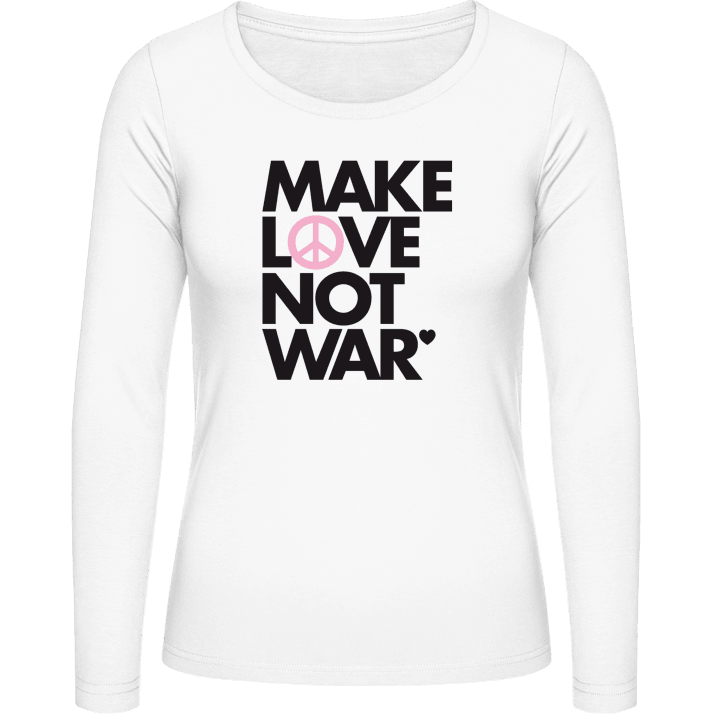 Make Love Not War Slogan T-shirt à manches longues pour femmes contain pic