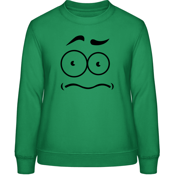 Smiley Face Puzzled Sweatshirt för kvinnor contain pic