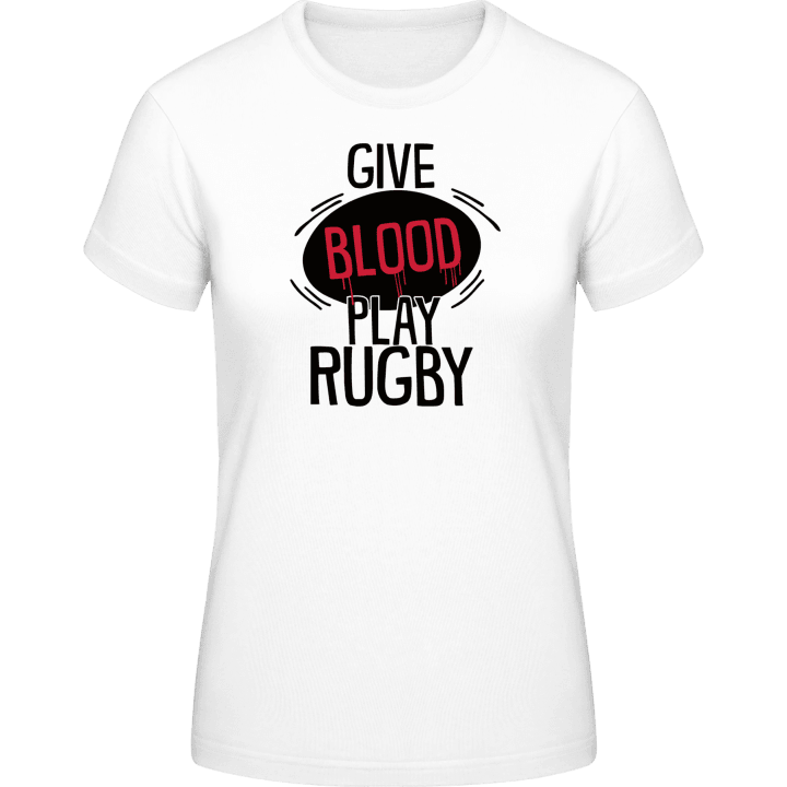 Give Blood Play Rugby Illustration Frauen T-Shirt contain pic