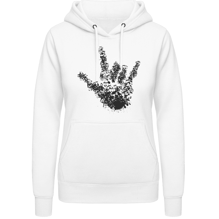 Rock On Hand Stylish Women Hoodie contain pic