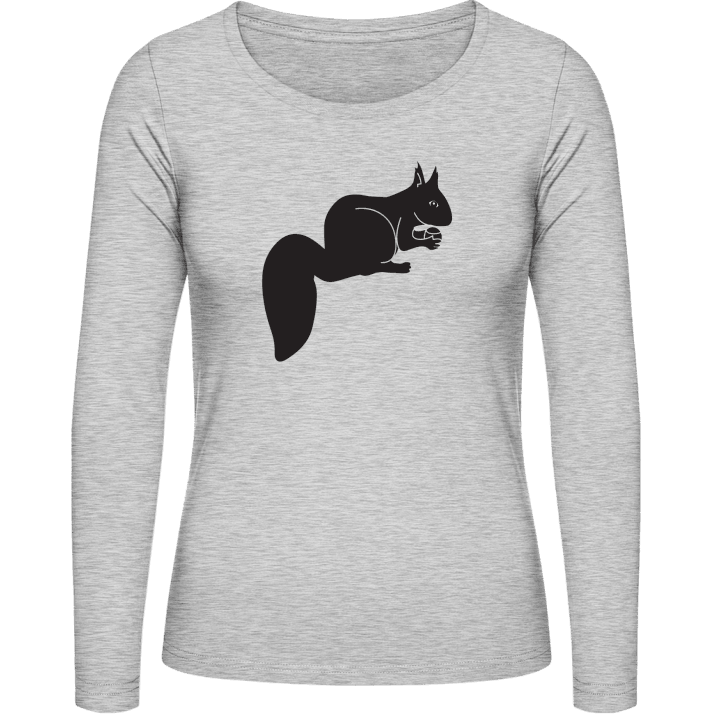 Squirrel With Nut Vrouwen Lange Mouw Shirt 0 image