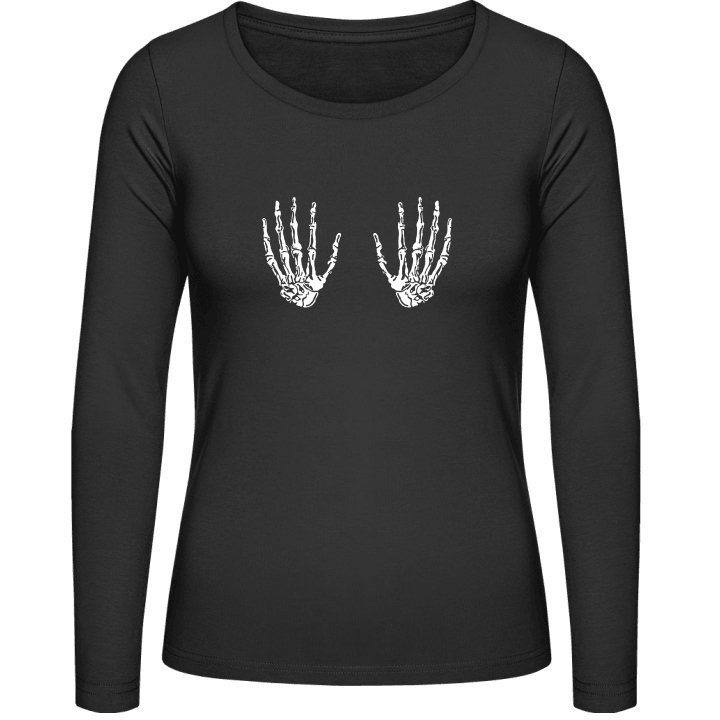 Two Skeleton Hands Langermet skjorte for kvinner contain pic
