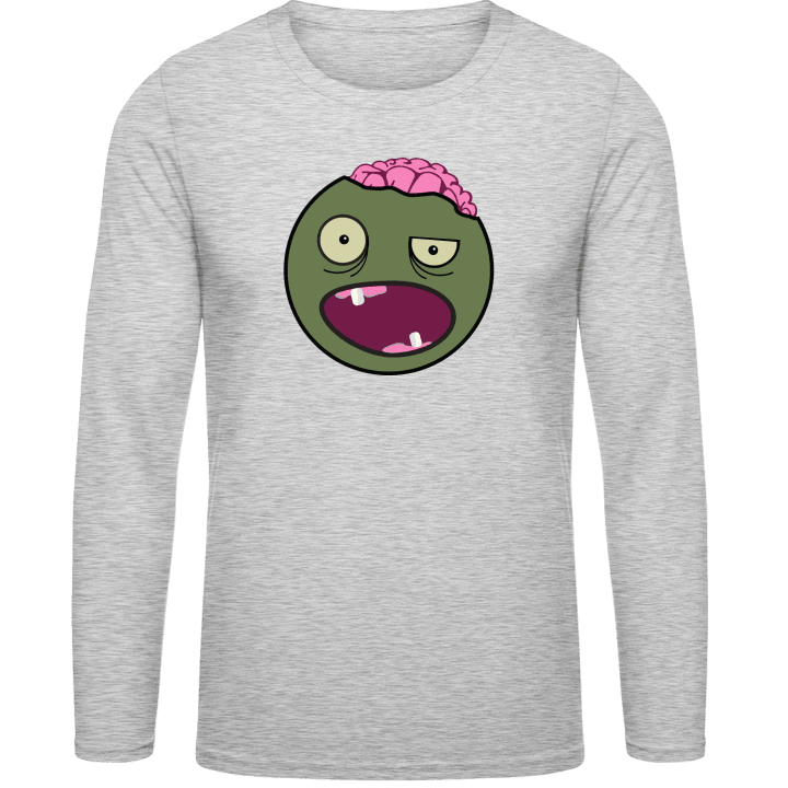 Zombie Brain Smiley Long Sleeve Shirt 0 image