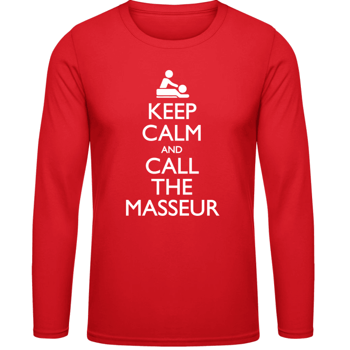 Keep Calm And Call The Masseur Långärmad skjorta contain pic