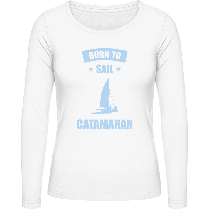 Born To Sail Catamaran Frauen Langarmshirt contain pic