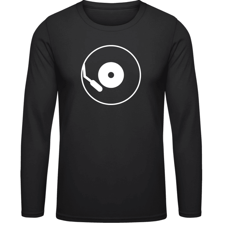 Vinyl Record Outline Langermet skjorte contain pic