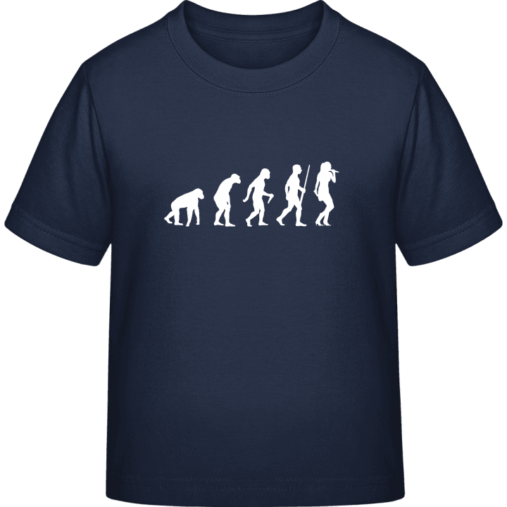 Female Solo Singer Evolution T-skjorte for barn contain pic