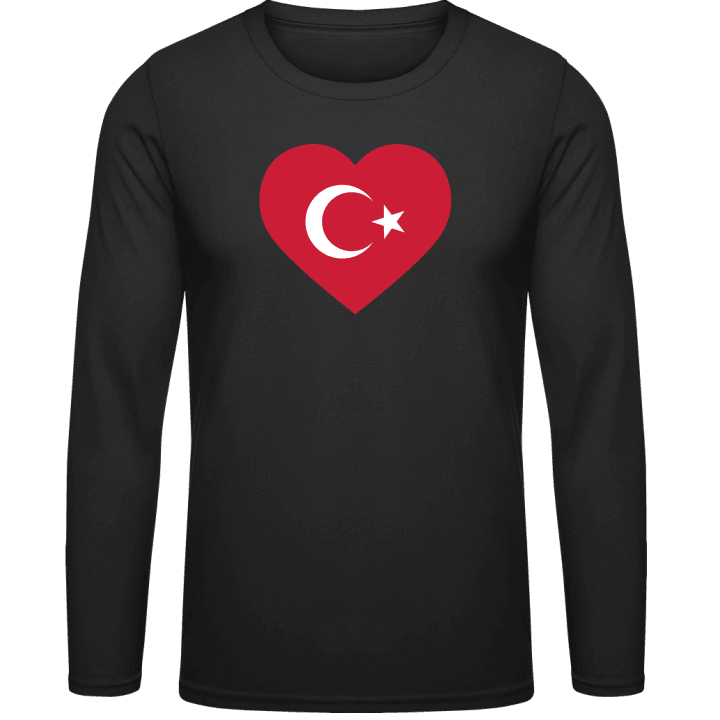 Turkey Heart Flag T-shirt à manches longues contain pic
