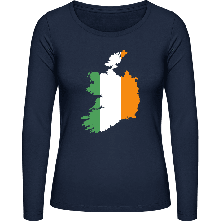 Ireland Map T-shirt à manches longues pour femmes contain pic