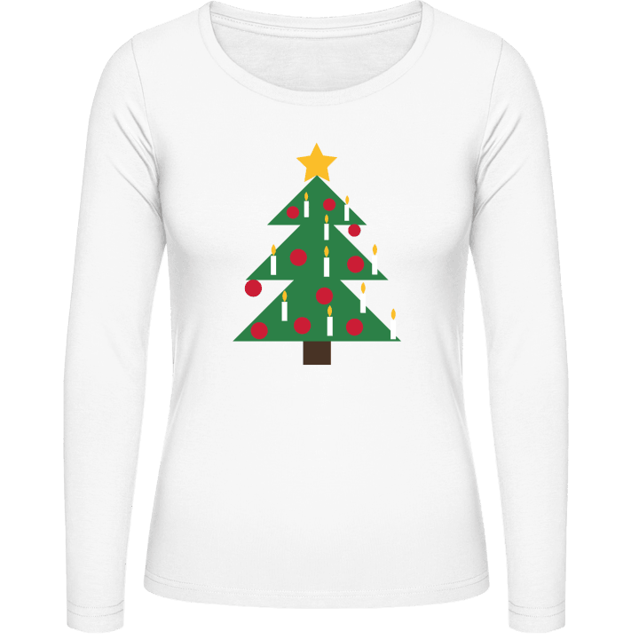 Decorated Christmas Tree Langermet skjorte for kvinner 0 image
