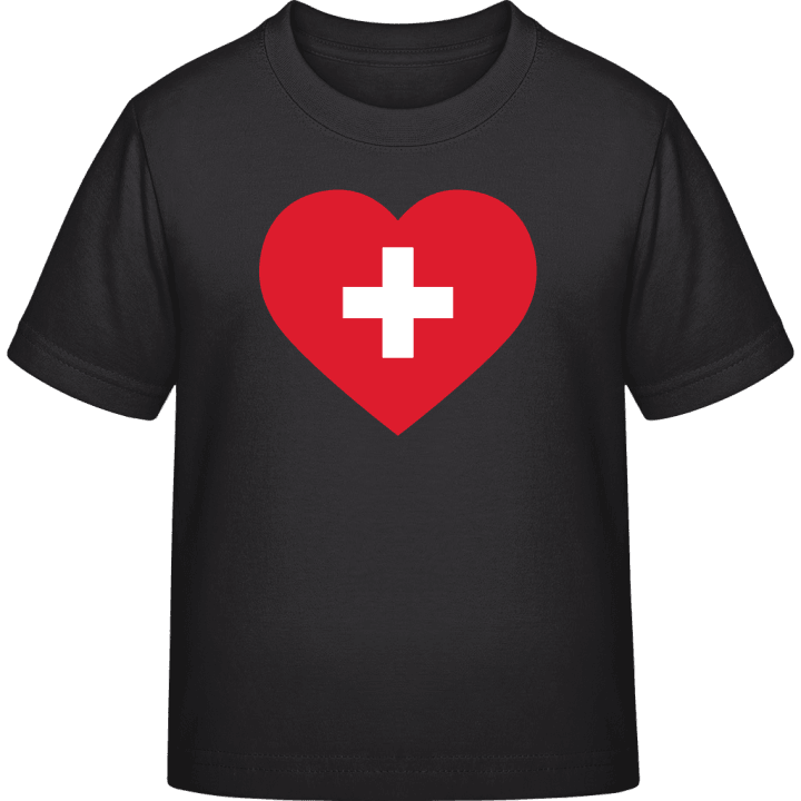 Switzerland Heart Flag Kinder T-Shirt contain pic