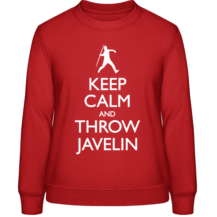 Keep Calm And Throw Javelin Frauen Sweatshirt contain pic