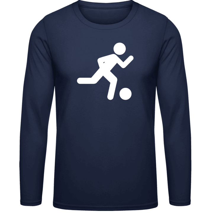 Soccer Player Silhouette Long Sleeve Shirt 0 image