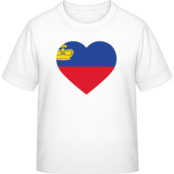 Liechtenstein Heart T-shirt för barn contain pic