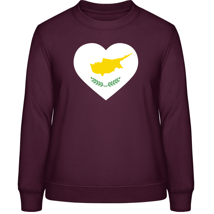 Cyprus Heart Flag Frauen Sweatshirt contain pic
