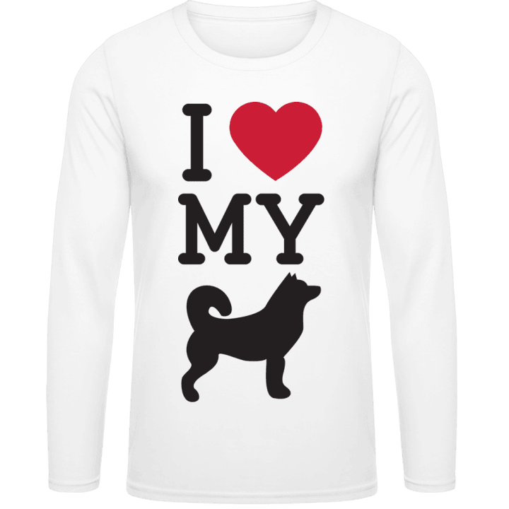 I Love My Dog Spitz Camicia a maniche lunghe contain pic