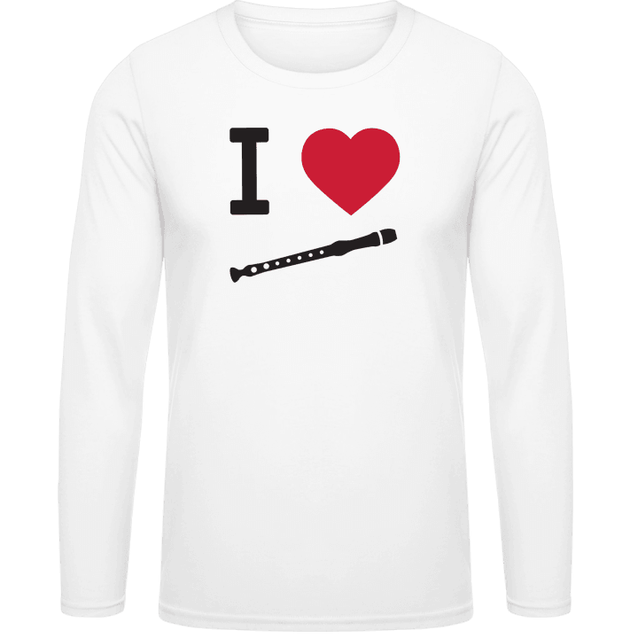 I Heart Recorder T-shirt à manches longues contain pic