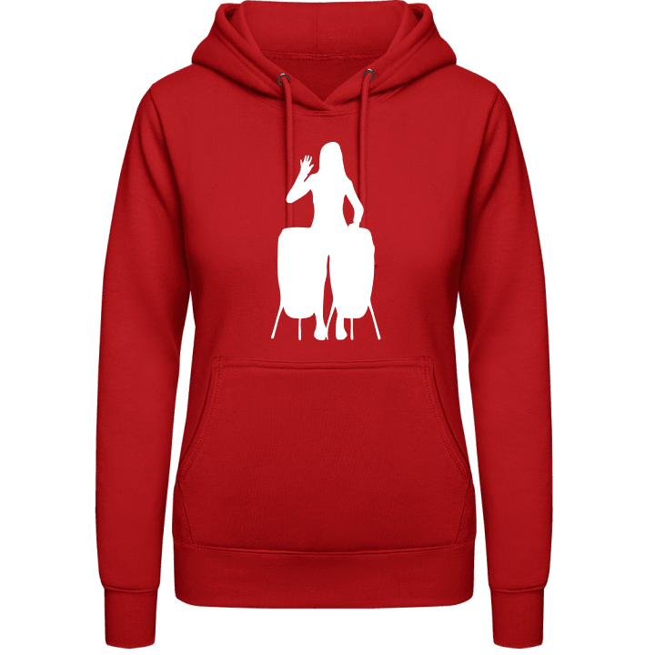 Percussion Silhouette Female Vrouwen Hoodie contain pic