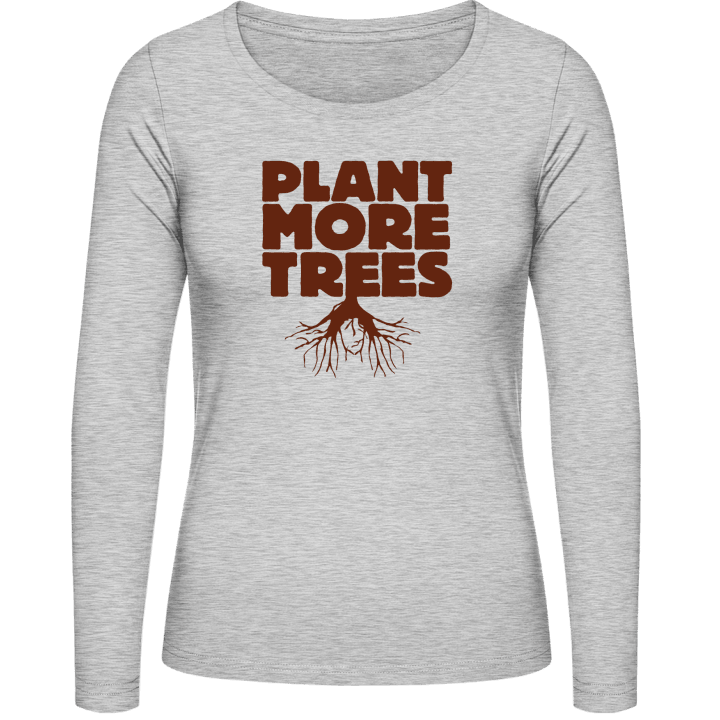 Plant More Trees Langermet skjorte for kvinner contain pic