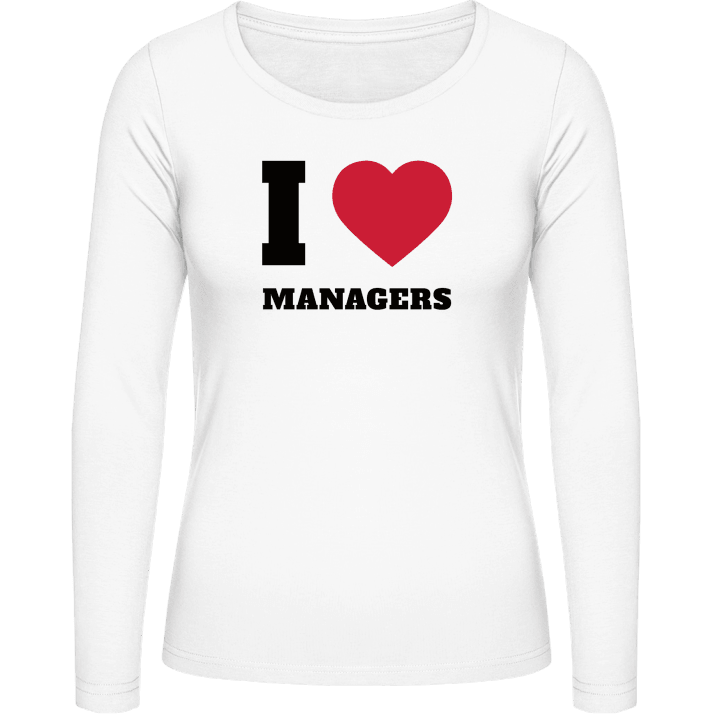 I Love Managers Frauen Langarmshirt contain pic