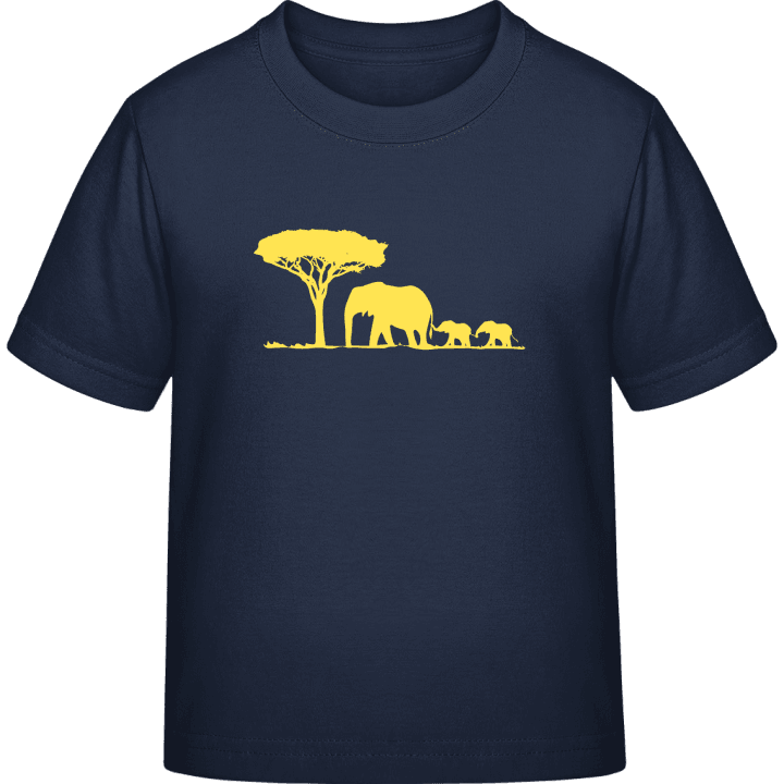 Elephant Family Landscape T-shirt pour enfants 0 image
