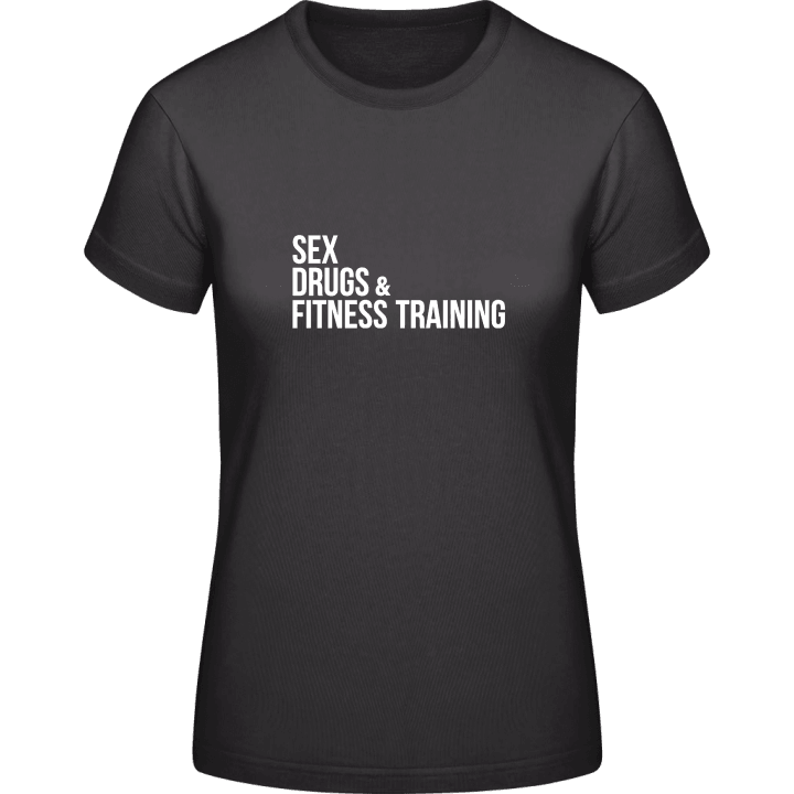 Sex Drugs And Fitness Training T-shirt för kvinnor contain pic