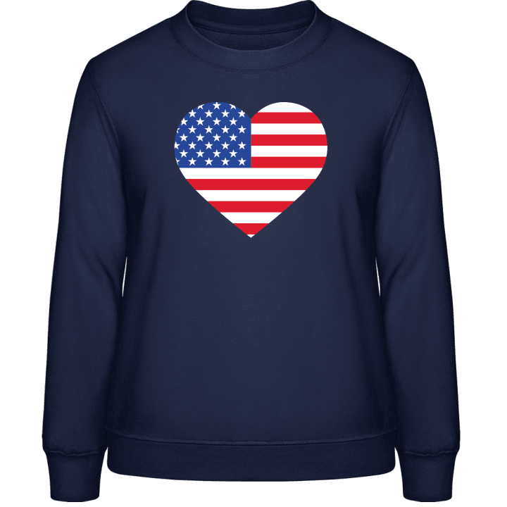 USA Heart Flag Sweatshirt för kvinnor contain pic