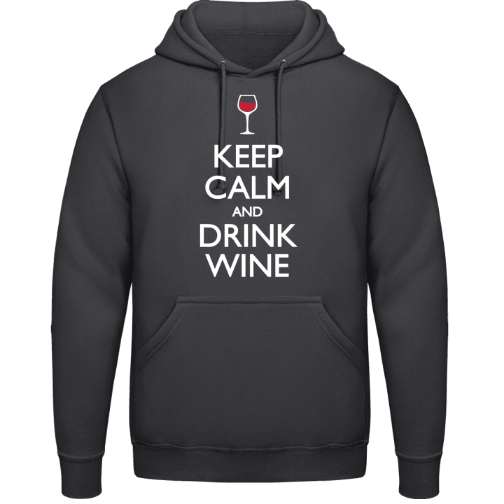 Keep Calm and Drink Wine Felpa con cappuccio contain pic