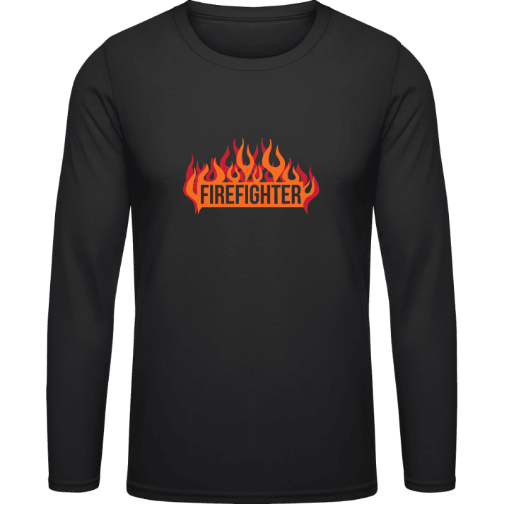 Firefighter Flames T-shirt à manches longues contain pic