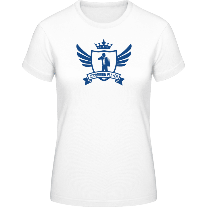 Accordion Player Winged Vrouwen T-shirt contain pic