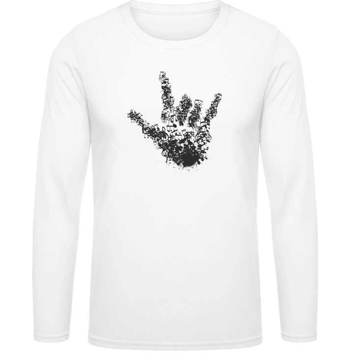 Rock On Hand Stylish T-shirt à manches longues contain pic