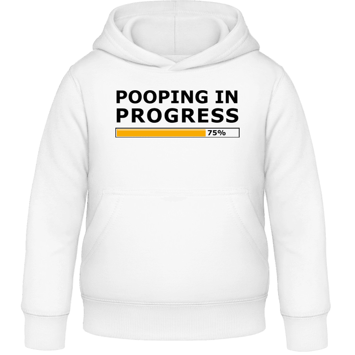 Pooping In Progress Kids Hoodie contain pic