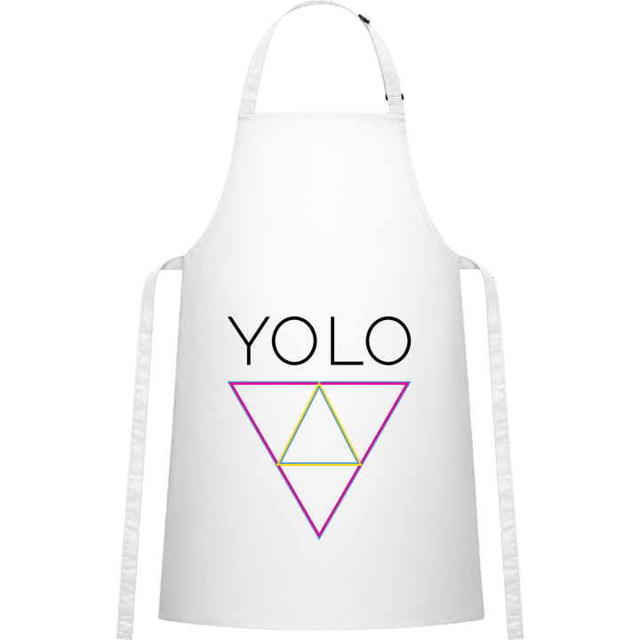 YOLO Triangle Tablier de cuisine contain pic
