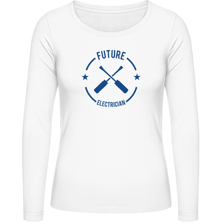 Future Electrician Langermet skjorte for kvinner contain pic