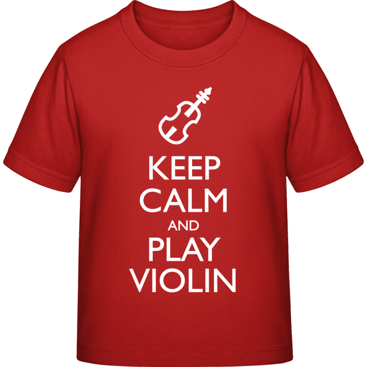 Keep Calm And Play Violin T-skjorte for barn contain pic