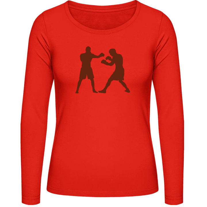 Boxing Scene T-shirt à manches longues pour femmes contain pic
