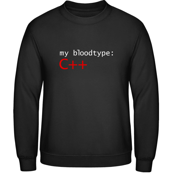 My Bloodtype C++ Sweatshirt contain pic