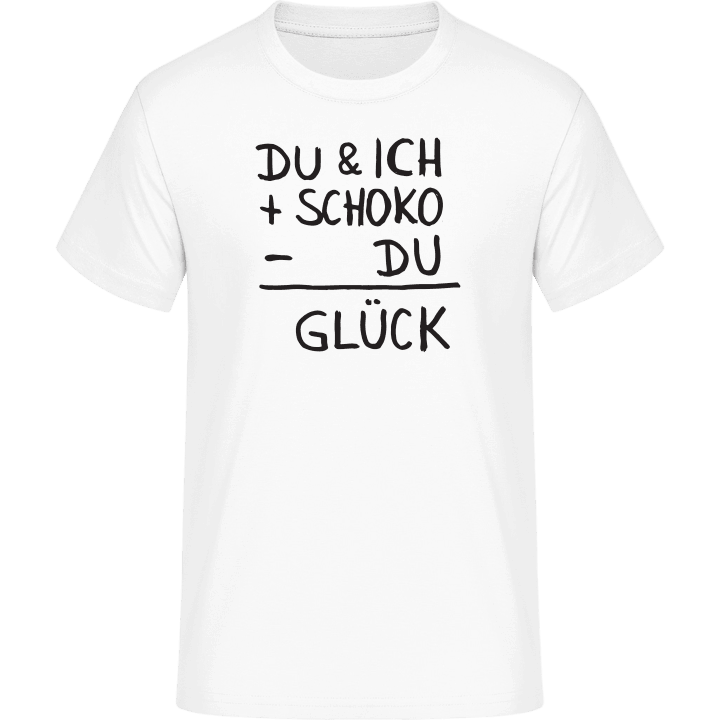 Du & Ich + Schoko - Du = Glück T-skjorte contain pic