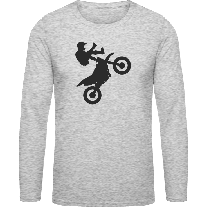 Motocross Silhouette Langarmshirt contain pic