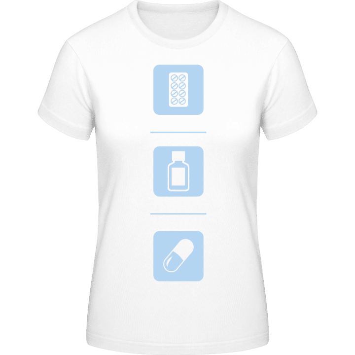 Pharmacy Medicine T-skjorte for kvinner contain pic
